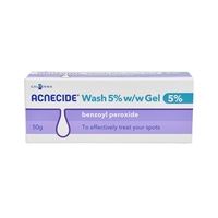 Acnecide 5% Benzoyl Peroxide face wash - 50g