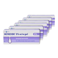 Acnecide 5% Benzoyl Peroxide gel - 60g - Pack of 6