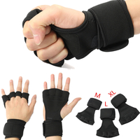 1 Pair Weightlifting Gloves Strength Training Fitness Gloves Wrist Wrap Exercise Sports Wrist Support