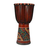 10 Inch African Hand Drum Mahogany Body Musical Instrument