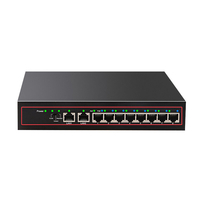 10 Port Ethernet Switch POE Network Switch Ethernet Splitter 10/100Mbps Desktop for CCTV IP POE Camera Wireless AP Traff