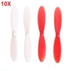 10 Sets Eachine QX90 QX80 QX100 Hubsan X4 H107D H107D+ H107C+ Fire 104 Propeller Prop Red&White H107D-A06