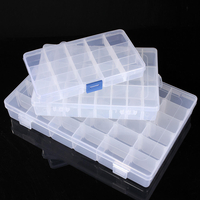 10/15/24/36 Grid Adjustable Bead Organizer Box Storage Case