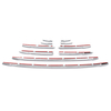 10pcs Car Chrome ABS Front Grille Grill Cover Decoration Trim for Audi A3 2017 2018