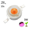 10pcs ZX 3W Full Spectrum Plant Growing DIY LED Lamp Chip Garden Greenhouse Seedling Lights