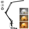 10W LED Desk Lamp with Clamp Adjustable Swing Arm Dimmable 10 Brightness Levels 3 Color Modes Eye-Care Lighting for Home