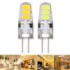 10X G4 2W SMD5733 6LEDs Pure White Warm White Silicone Light Bulb DC12V