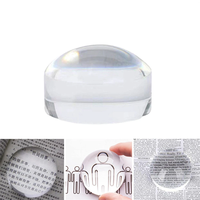 10X High Magnification Crystal Desktop Reading Magnifier Acrylic Lens 65mm Lens Diameter and Dual Function as Paperweigh