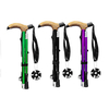 110-130cm T-handle Light Short Folding Trekking Pole Multifunctional Outdoor Hiking Climbing Telescopic Walking Stick Ol
