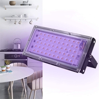 110/220V 50W UV LED Germicidal Flood Light Ozone Sterilizer IP65 Waterproof Home Kitchen Bedroom Bacterium Mite Killer U