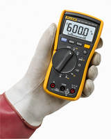 115C Digital Multimeter AC/DC Voltage to 600V 10A, Measures Resistance, Continuity, Frequency, Capacitance, Holster and Silic