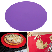 11.8" Silicone Round Baking Mat Oven Microwave Cookie Pizza Pastry Sheet Pizza Mat