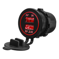 12 24V 3.1ADual USB Socket Car Charger Power Adapter For Car Motorcycle ATV Boat
