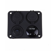 12-24V Car Boat Switch Panel Lighter Socket 3.1A USB Charger Voltmeter