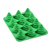 12 Holes 3D Christmas Tree Cake Mold Mousses Silicone Mould Cake Pan Tin Tray Baking Tool