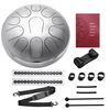 12 Inch 11 Notes C Tune Electroplated Mirror Steel Tongue Drum Handpan Instrument with Drum Mallets and Bag
