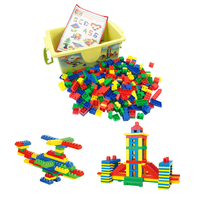126/178/388 Pcs DIY Assembly Multi-Shape ABS Plastic Blocks Toys for Kids Play Gift