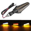 12V Motorcycle Flowing 24 LED Turn Signal Indicator Lights Ameber+White/Red/Blue