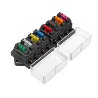 12V Universal Motor 8 Way Circuit Standard Blade Fuse Box Holder