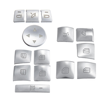 14 pcs/set Car Window Lift Button Cover for Mercedes Benz A/B/C CLA GLA ML GL GLE GLS class (W204)/E(W212) Switch Sticke