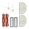 16pcs Replacements for Xiaomi Roborock Xiaowa Vacuum Cleaner Parts Accessories 2*5-arm Side brushes 2*Filters 2*Main Bru