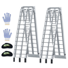 1700 lbs Capacity Heavy Duty Truck Loading Ramp Portable Pickup Includes Gloves Secure Clamps