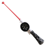 18bdhb01 34cm ABS Ice Fishing Rod Fishing Reel Combo Portable EVA Handle For Beginner Kids Fishing Tackle