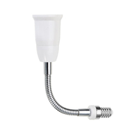 18CM E14 to E27 Flexible Extend Bulb Base Lamp Adapter Screw HolderConverter AC250V