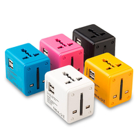 1A Universal Conversion Plug Travel Conversion Socket Dual USB Converter Plug Charger EU /AU /US /UK Plug Socket Connect