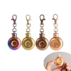1oz 28ml Mini Stainless Steel Round Hip Flask With Keychain Liquor Alcohol Whiskey W-ine Pot Small Flasks Drinkware