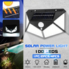 1PC/2PCS/4PCS LED Solar Light 2000mAh Battery Three Modes Human Body Induction Sensor Garden Outdoor Wall Lamp