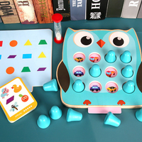 2 IN 1 Memory Detective Game Wooden Chess Memory Hand-eye Training Toys for Kids Gift