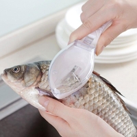 2 in 1 Reusable Fish Scraping Scales Cleaning Tool Device with Collecting Scale Scraper