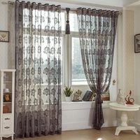 2 Panel Breathable Voile Sheer Curtains Bedroom Balcony Light Transmission Window Screening