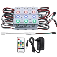 20PCS WS2811 DC12V 3LED 5050 RGB SMD LED Module Strip Light Front Window Sign + 14Keys Remote Control  