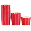 20PCSHigh Temperature Resistant Middle Red Pink Stripe Paper Cake Cup