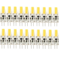 20X Dimmable G4 2W Warm White COB LED Bulb Chandelier Light Replace Halogen Lamps DC/AC12V