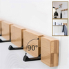 2/3/4/5 Hooks Folding Wall Mount Hook for Home Wooden Coat Hangers Rack Hat Clothes Hook Wall Door Coat Rack