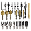 23pcs Countersink Drill Bit Set Heavy Duty Chamfer Drill Bit Multiple Size Step Drill Bit Wear Resistant Punching Drill