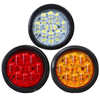 24V 27 LED Round Stop Rear Tail Fog Lights Stop Brake Lamp For Truck Trailer RV Boat
