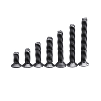 25Pcs M2 M2*5/6/8/10/12/14/16 10.9 Grade Black Carbon Steel Flat Head Hex Socket Screw