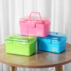 27×17×17cm Mini HandHeld Double Deck Manicure Tools Storage Case Box Parts Storage Box