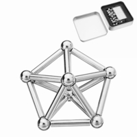 27PCs Buck Ball 36PCs Magnetic Toys Bar Intelligent Stress Reliever Silver Color With Box