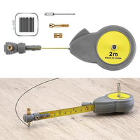 2m/6.56ft Rotape Tape Measure Compass with 10 Pencil Leads Measure Beam Compass for Drawing Circles and Lines