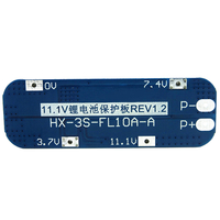 2pcs 3 String 11.1V 12V 12.6V Lithium Battery Protection Board with Overcharge and Short Circuit Function 10A Current Li