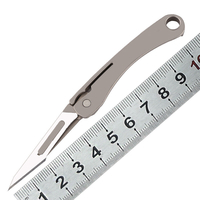 2PCS KESHUN Titanium Alloy Mini Folding Blade Utility Paper Cutter Outdoor Survival Emergency EDC Tool