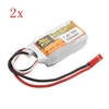 2PCS ZOP Power 7.4V 750mAh 70C 2S Lipo Battery JST Plug For RC Drone