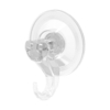 2pcsVacuum Sucker Traceless Hook Large Transparent Plastic Hanger Hook