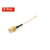 3 PCS Mini IPEX UFL. IPX to RP-SMA Adapter Cable Antenna Extension Wire 20*20 for Micro VTX RX FPV System