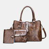 3 PCS Women Casual Large Capacity Multifunction Handbag